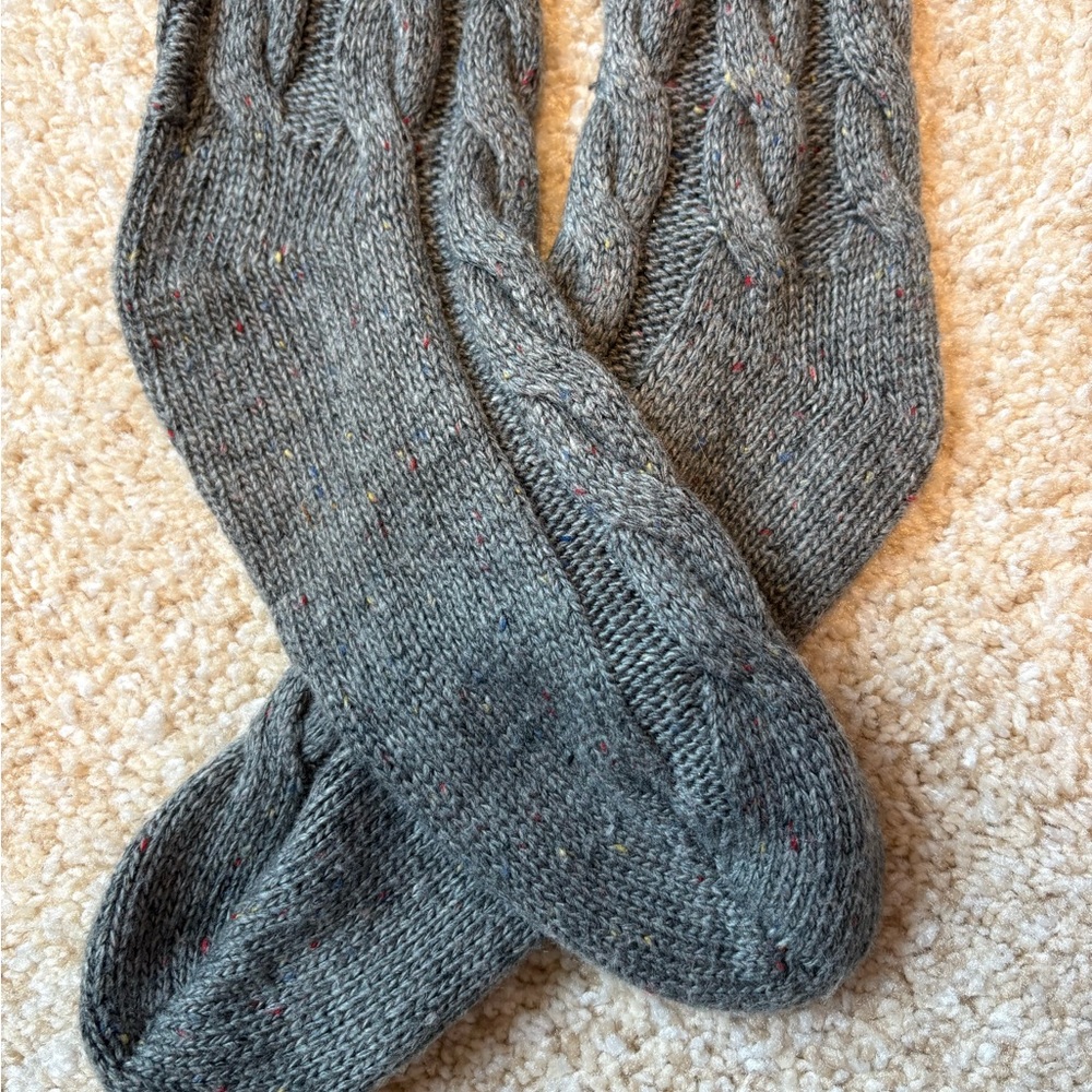 UGG Charcoal Cable Knit Boot Socks - Picture 3 of 3